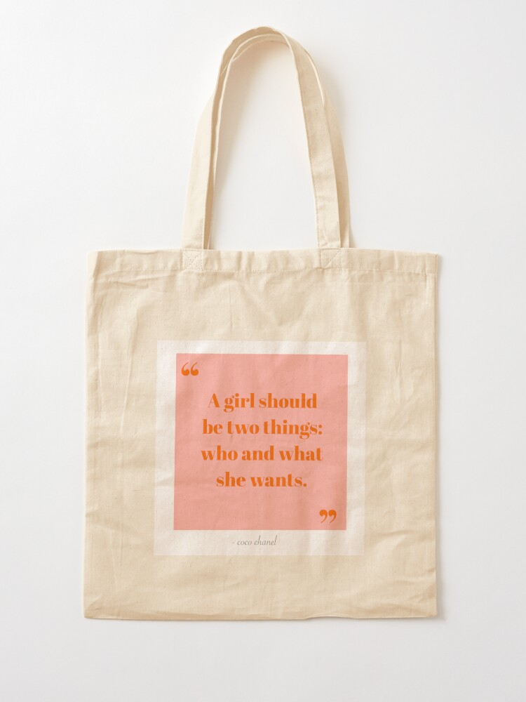 Coco Chanel Quote Tote Bag | Bag for life