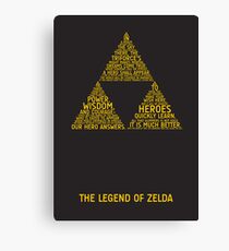 Lienzo Tipografía Legend of Zelda