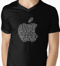 Apple Typography Men's V-Neck T-Shirt