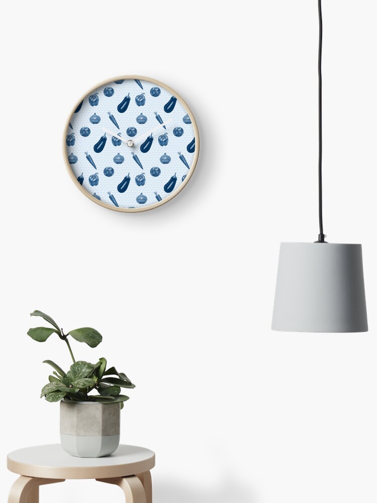 Thumbnail 1 of 4, Clock, There are no blue vegetables designed and sold by ltlgraymonster.
