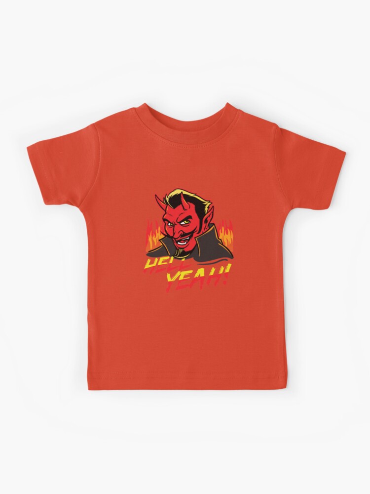 Devil Hell Yeah Satanic Hail Satan Occult  Kids T-Shirt for Sale