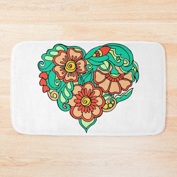 Item preview, Red and green flower heart designed and sold by Hangrid-Work.