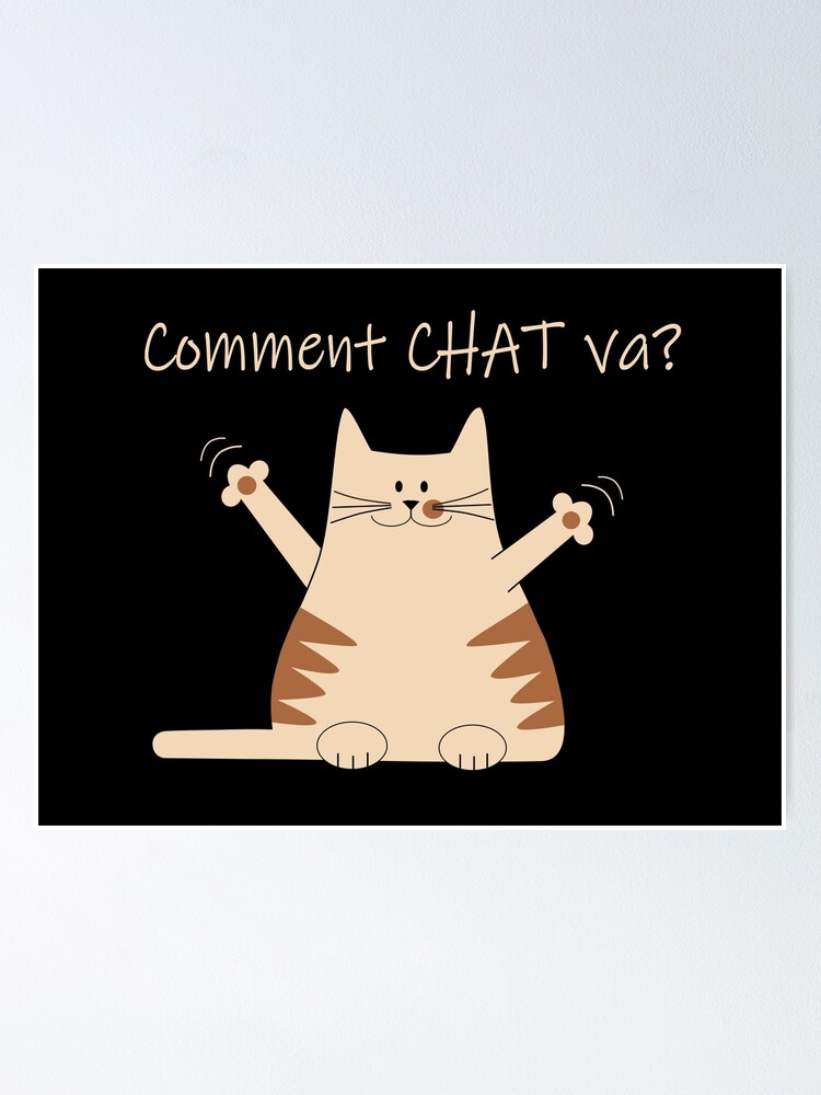 The Cat Says Comment Chat Va Poster For Sale By Lolaly Redbubble