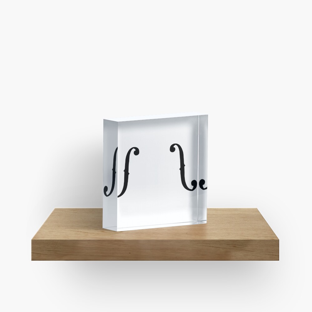 F Hole Acrylic Block