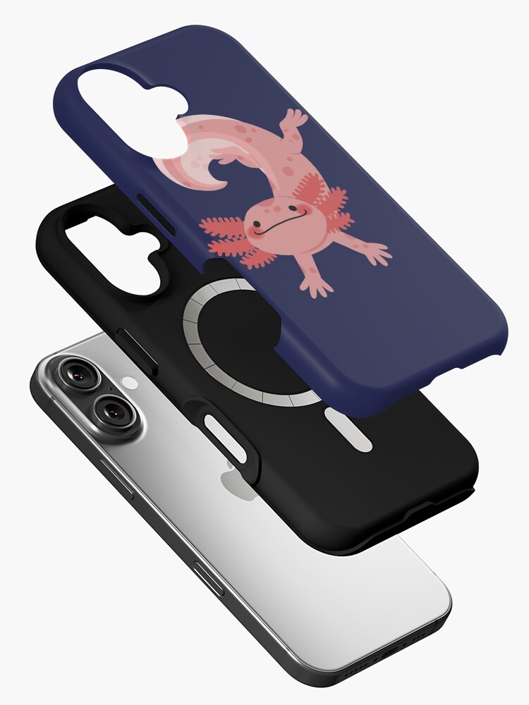 Thumbnail 2 of 4, iPhone Case, Happy Axolotl designed and sold by dalmatier.