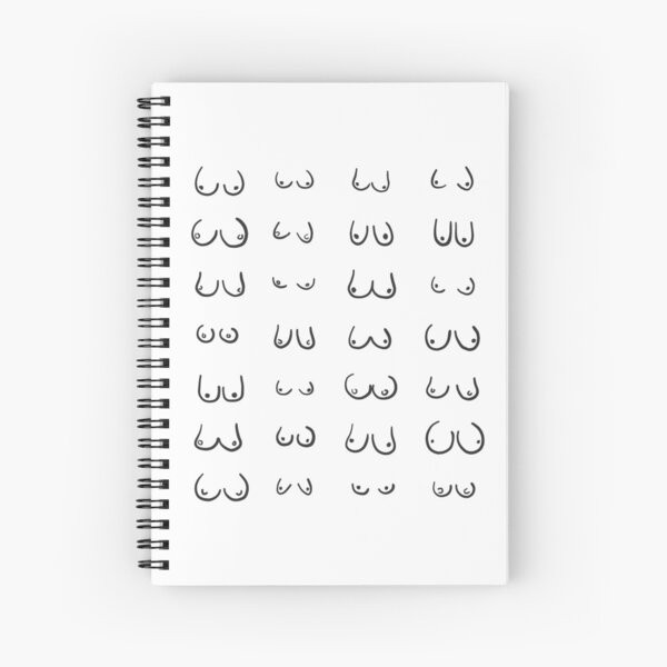 Boobs breasts pattern print Spiral Notebook