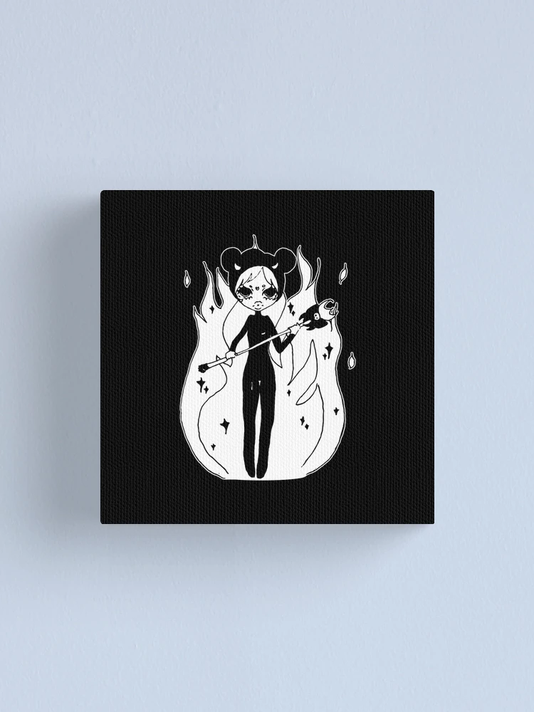 Thumbnail 1 of 3, Canvas Print, ▴ devil ▴ designed and sold by pixiepunk.