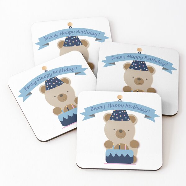 Item preview, Blue Beary Happy Birthday Bear designed and sold by Hedgie Designs.