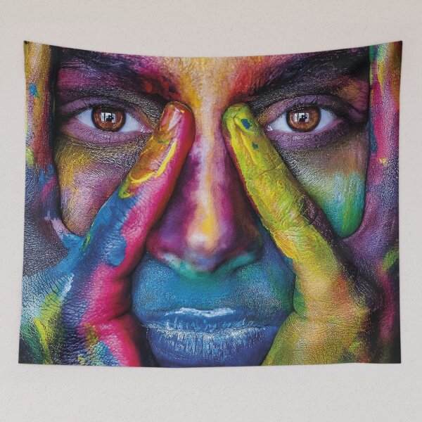 Item preview, Abstract colorful painting of a woman designed and sold by KevinVee.