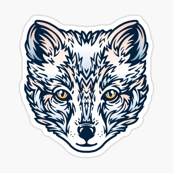 “Arctic Fox” Sticker by dmytrodanylyk | Redbubble
