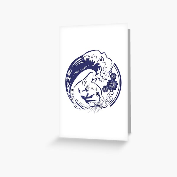 Wave Cat Hiroki Greeting Card