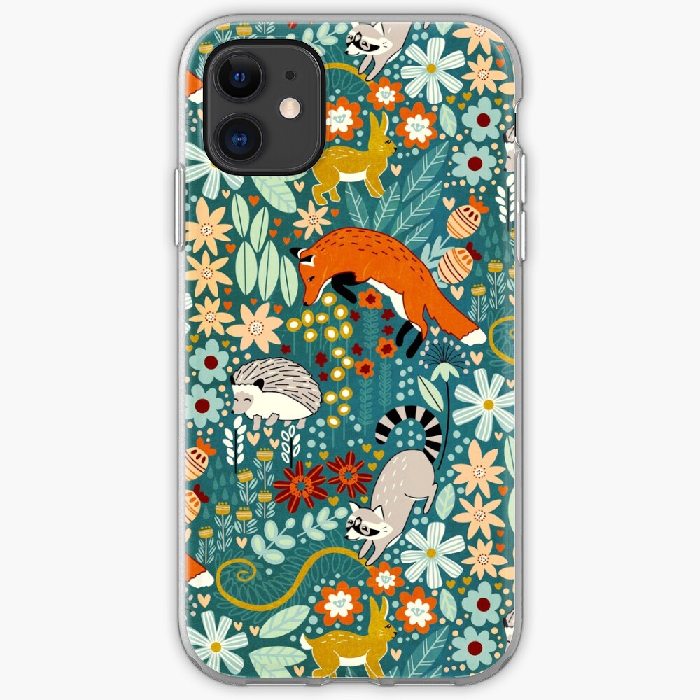 Patrón de bosque texturizado Funda y vinilo para iPhone