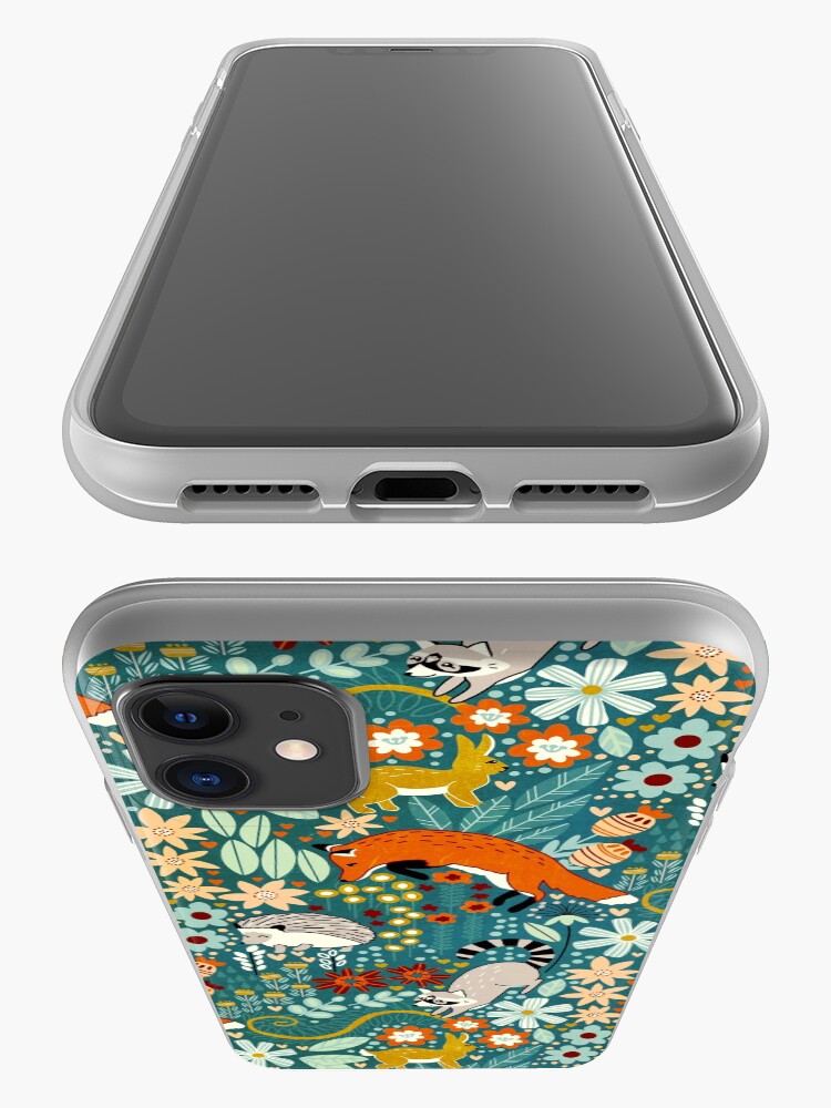 Vista alternativa de Funda y vinilo para iPhone Patrón de bosque texturizado