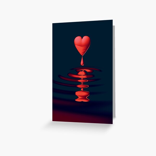 Blood Donation Greeting Cards Redbubble - bloody heart roblox