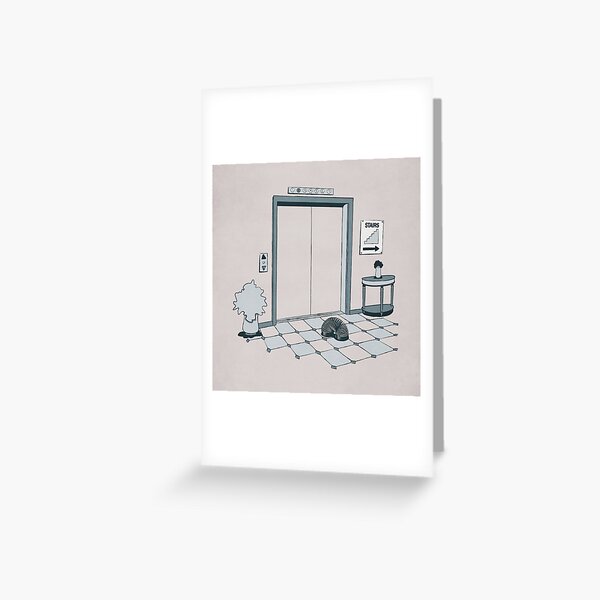Elevator Slinky Greeting Card