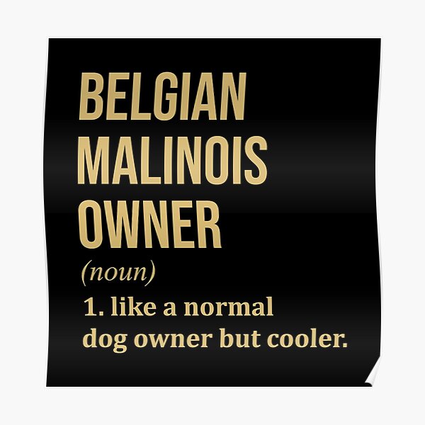 Belgian Malinois Dog Funny Poster