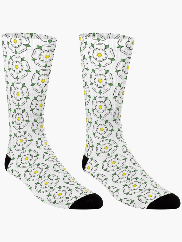 Thumbnail 3 of 5, Socks, WHITE ROSE designed and sold by ClaphamLoft.