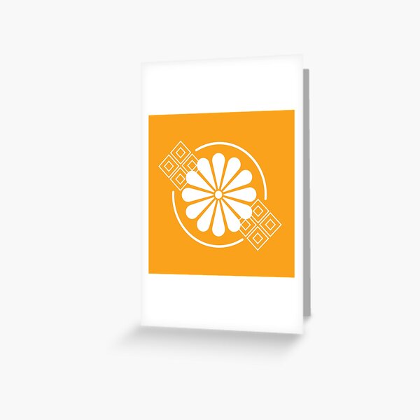 Flower Chrysanthemum Kamon Greeting Card