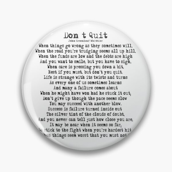 Item preview, Don't Quit Poem designed and sold by Run.Breathe.Create.