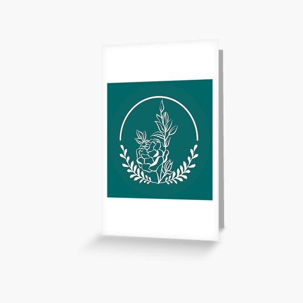 Wildflower Kamon Greeting Card