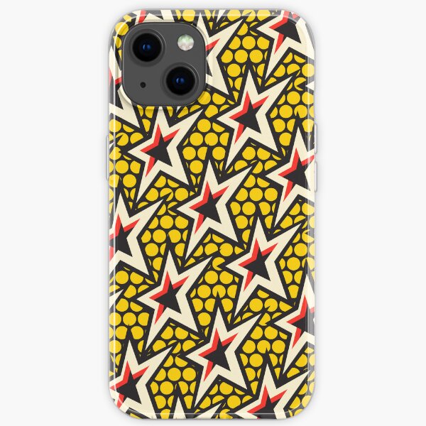 superstar-pop-redblackyell iPhone Soft Case