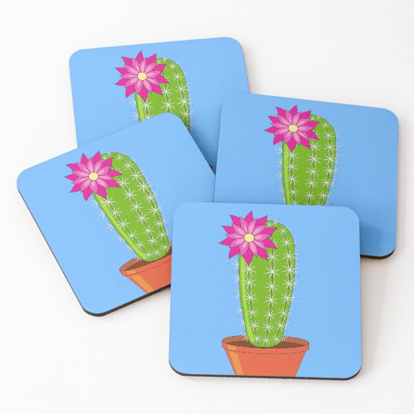 Item preview, Cactus with Blossom in Pink designed and sold by un-artiges.