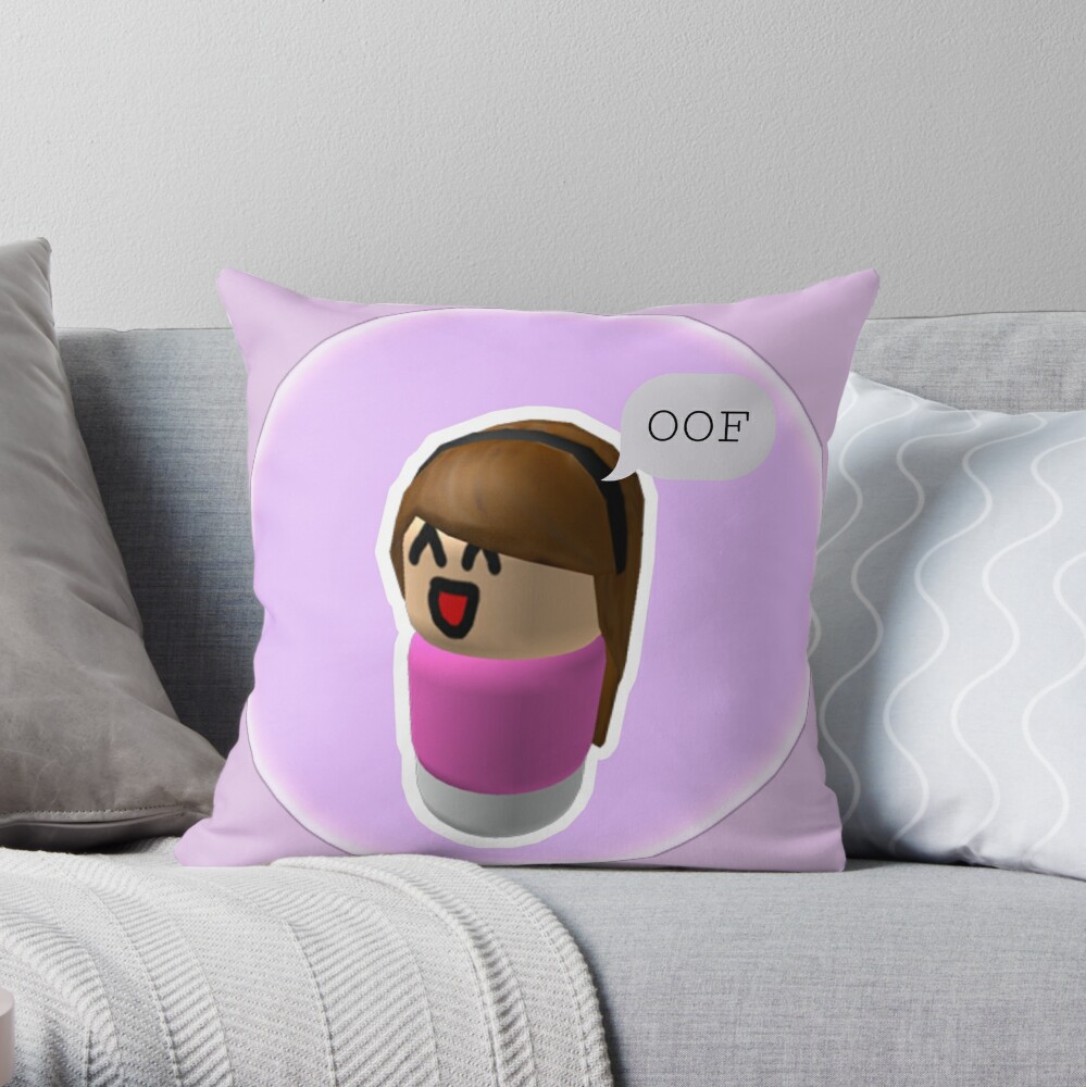 Roblox Baby Cute Oof Throw Pillow By Chubbsbubbs Redbubble - pastel pink roblox icon aesthetic pink