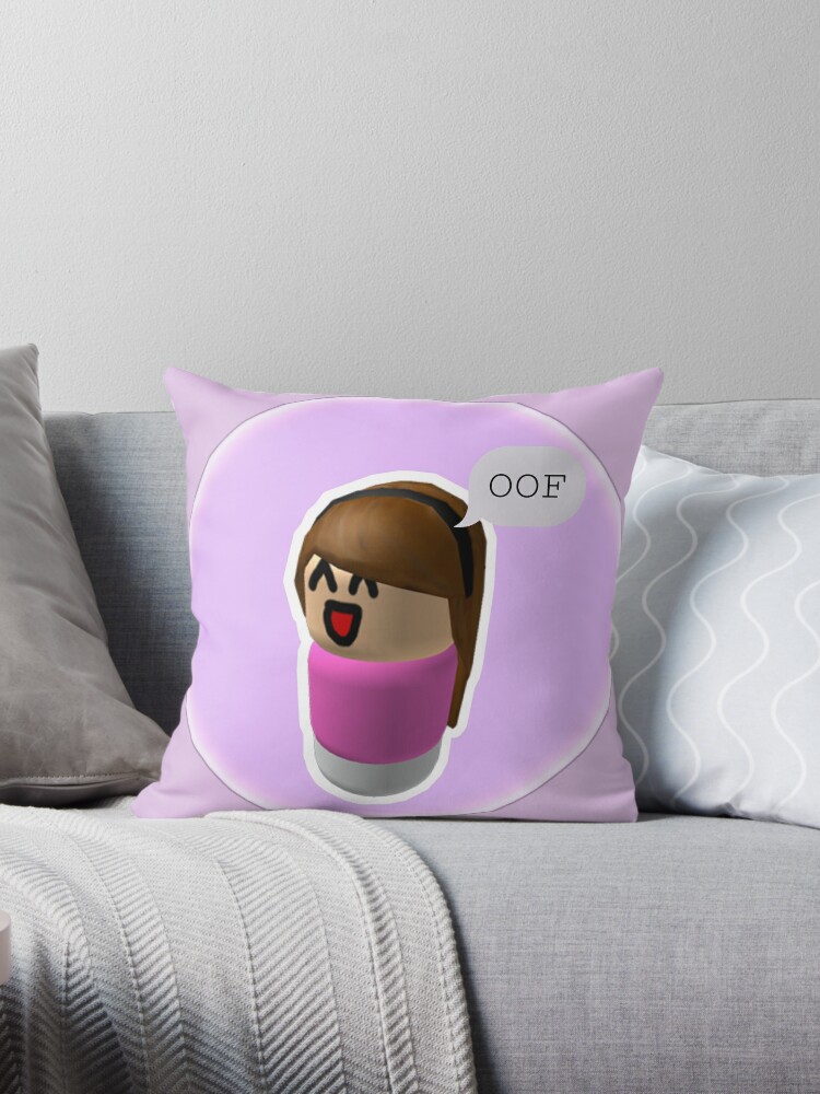 Roblox Baby Cute Oof Throw Pillow By Chubbsbubbs Redbubble - cute toast roblox