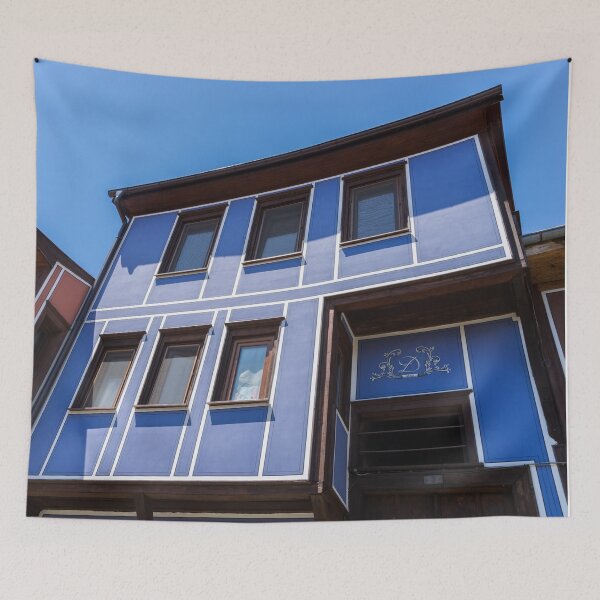 Item preview, Old Town Plovdiv - Classic Blue Facade from 1840 designed and sold by Georgia Mizuleva.