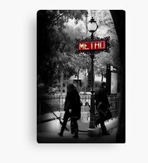 Paris Metro Entrance-Paris, France Canvas Print