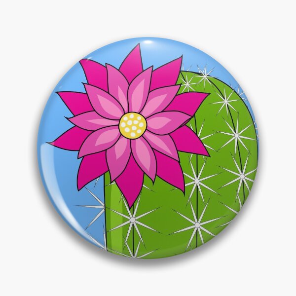 Item preview, Mein kleiner grüner Kaktus – Cactus with Blossom in Pink designed and sold by un-artiges.
