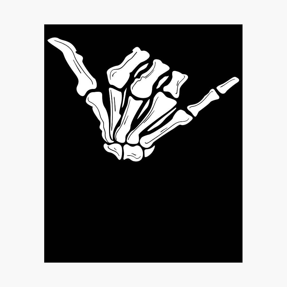 Shaka Skeleton Hand Sign Svg, Shaka Patch, Shaka Vector Cut File For ...