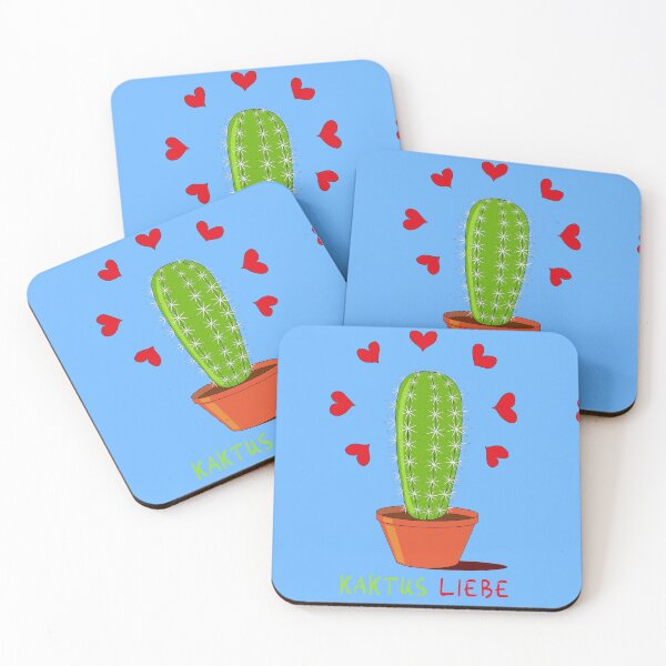 Item preview, Kaktus Liebe – Cactus with red hearts  designed and sold by un-artiges.