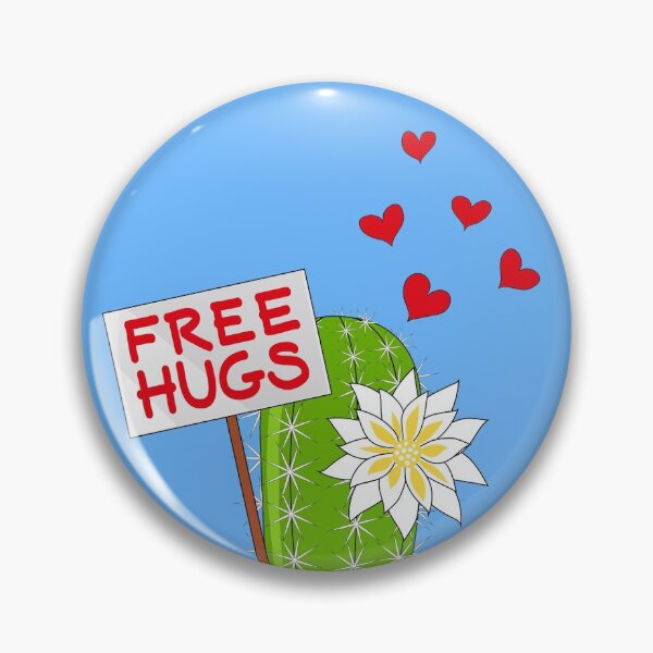 Item preview, Free Hugs Cactus with red hearts  designed and sold by un-artiges.