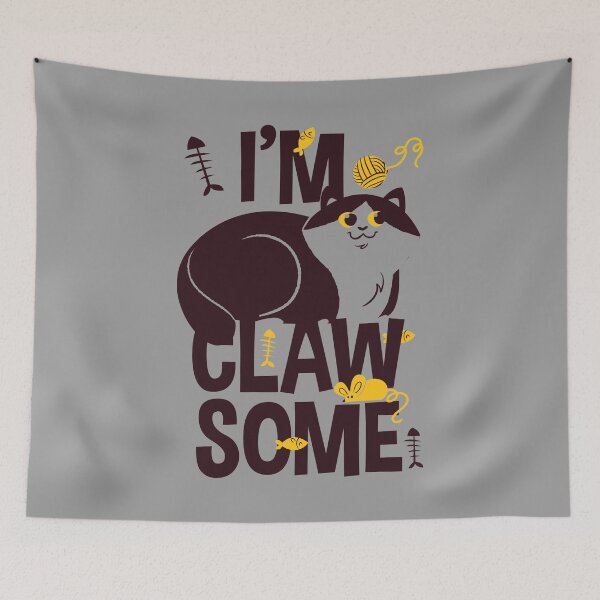 Item preview, I Am Clawsome Cat Lovers Yellow designed and sold by aventi24.