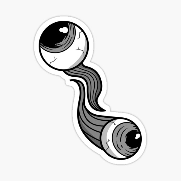 Eyeball Pattern B&W Sticker