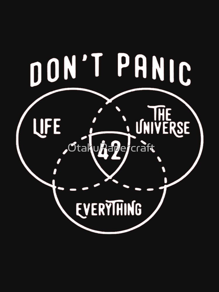 "42 is the Answer Hitchhiker's Guide to the Galaxy" Tshirt for Sale by
