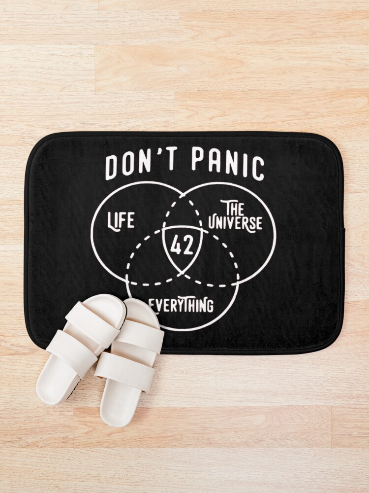 Alternate view of 42 is the Answer Hitchhiker's Guide to the Galaxy Bath Mat
