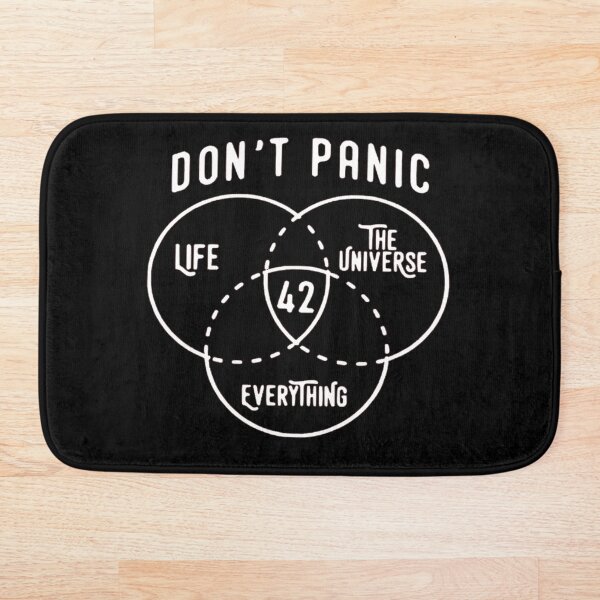 42 is the Answer Hitchhiker's Guide to the Galaxy Bath Mat