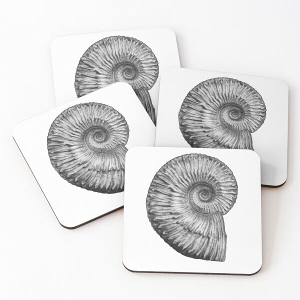 Item preview, Jurassic Fossil Ammonite Illustration Lyme Regis designed and sold by NSFossils.