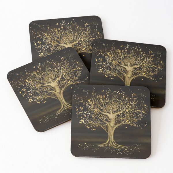 Item preview, Golden Tree Goddess  designed and sold by k9printart.