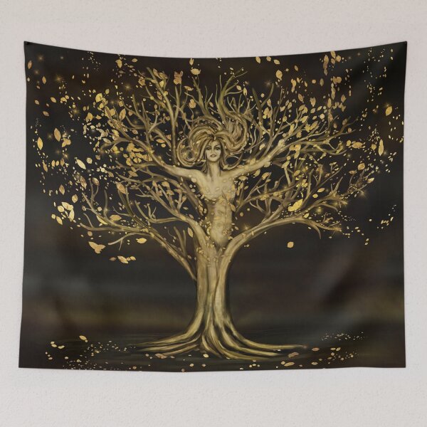 Item preview, Golden Tree Goddess  designed and sold by k9printart.