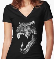 I'm a Dino Fan... Women's Fitted V-Neck T-Shirt
