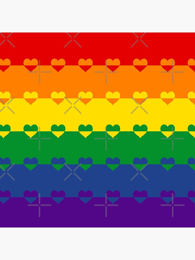 LGBTQ Flag with Hearts v1 - Gay / LGBTQ+ by Sarinilli