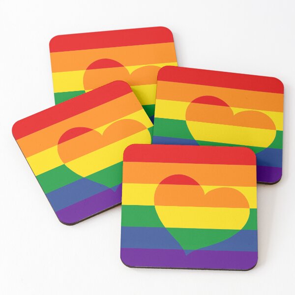 Item preview, LGBTQ Flag with Hearts v2 - Gay  / LGBTQ+ designed and sold by Sarinilli.