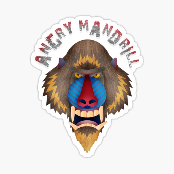 Vista previa del artículo con la obra «Mandril», diseñado y vendido por sloeilustracion.