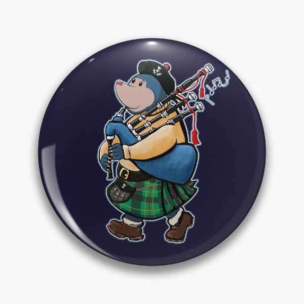 Item preview, Scottish Mole Of Kintyre Marching With Bagpipes designed and sold by brodyquixote.
