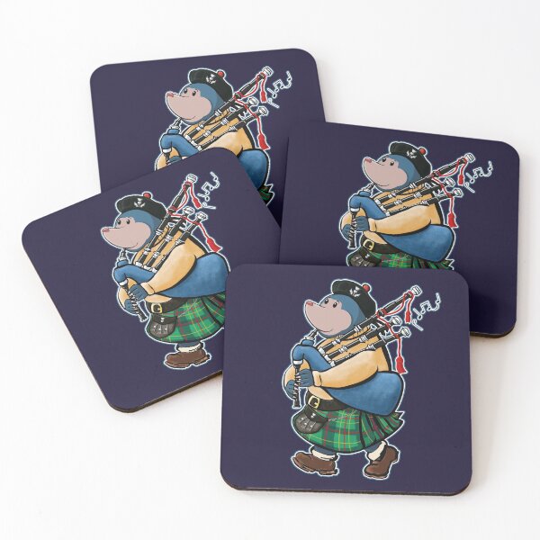 Item preview, Scottish Mole Of Kintyre Marching With Bagpipes designed and sold by brodyquixote.