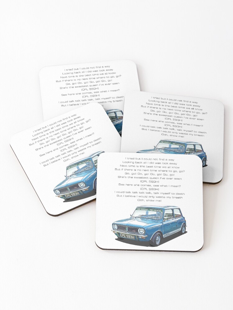 Roxy Music Re Make Re Model Lyrics Coasters Set Of 4 By Fozzilized Redbubble