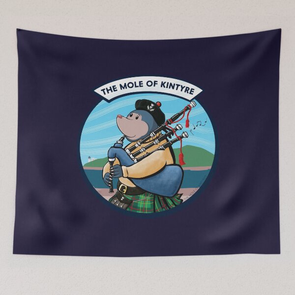 Item preview, Scots Bagpipe Playing Mole Of Kintyre Pipe Band designed and sold by brodyquixote.